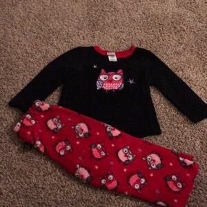 Healthtex Fleece Soft Warm Black Owl Pjs